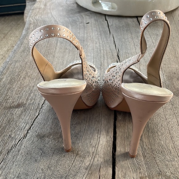 LuLu Townsend Light Pink/Beige Heels Size 10 - Picture 4 of 7